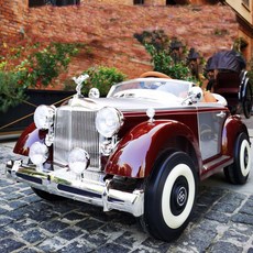 롤스로이스 어린이 전기 자동차 4륜 원격 제어 전동차 아기 붕붕카 조카 선물, 4륜구동+가죽시트+블루투스, 레드/리튬배터리(5h), 1개