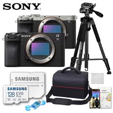 소니 정품 A7C2 / ILCE-7CM2 BODY / 디럭스 삼각대 패키지 7종세트 / 128GB+전용가방+삼각대+카드리더기+청소도구+극세사융+액정보호필름 / TJ, 실버