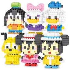 [알꿀밤-나노블럭-D애니] B 미니 디즈니 6종 세트, 1개