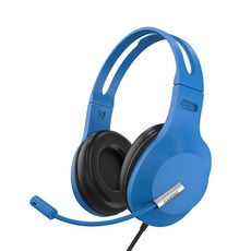 爆款頭戴式耳機3.5mm有線帶麥克風網課學生話務電腦耳機廠家現貨, 58, 藍色3.5mm單插