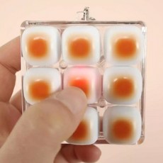 9구 led 빵 딸깍이 키링 1개 케이스포함 불빛 빵 딸깍이 프리미엄 불빛 빵 캡 키링 키보드 테트리스 피젯 딸깍이 키캡