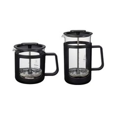 HARIO 胖胖黑濾壓壺 法壓壺 泡茶壺 咖啡壺 易萃取 有把手, 600ml, 1個