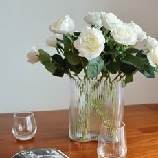 조아조화 장미 화이트 레드 한송이, 4개