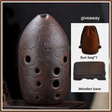 2025 10홀 뮤지컬 Xun 전문가용 G톤 성인용 어린이 초보자용 오카리나 휴대용 핸드헬드 오르프 악기, 11 Brown F Tone Right