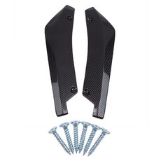 스포일러 리어 에어로파츠 탄소 섬유 윙렛 사이드 스커트 익스텐션 자동차 앞 뒤 범퍼 스트립 립 디퓨저 스플리터 스크래치 보호대 듀얼, [02] Carbon fiber