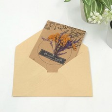 드라이플라워 감성카드 랜덤 생화 조화 선물 축하 메시지, 상세페이지 참조, 상세페이지 참조