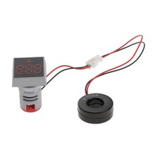 STK 22mm AC 0-100A 전류계 전류계 LED 디지털 디스플레이 미니 스퀘어 레드, 빨간, 1개