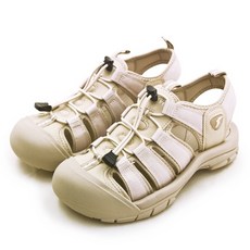 GOODYEAR 固特異透氣輕便護趾束扣運動涼鞋 HILO希洛系列 奶茶棕 女款，舒適透氣，護趾設計，輕便好穿, 23