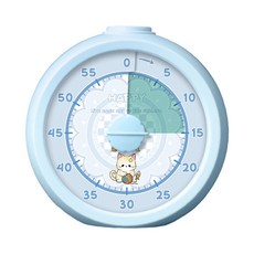 DFMEI 倒計時器兒童學習時間旋轉自律神器用鬧鐘初中小學生可視化定時器, 軟萌貓-【藍色圓形】:如圖