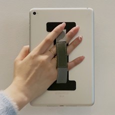 네츄럴파크 부착형 태블릿 밴드 스트랩 핸드 그립 손잡이 아이패드 갤럭시탭, 부착형태블릿밴드스트랩-블랙, 1개