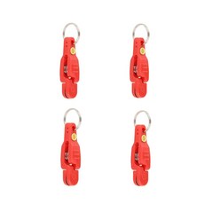 사우야시 4Pcs 헤비 텐션 스냅 릴리스 클립 웨이트 플래너 보드 카이트 다운리거 트롤링 낚시용 키 링이 포함된 리드 라인 클립 공개, Red