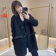 rigiu 여성 겨울 루즈핏 양털 덤블 뽀글이 후리스 가디건 집업 점퍼 518402호 K9W3M7