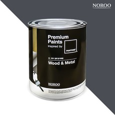 노루페인트 팬톤 우드앤메탈 반광 페인트, 19-4104 Ebony, 1L, 1개