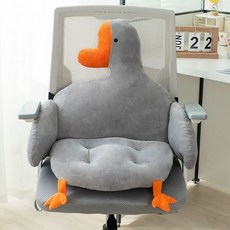 오리 거위 허리 쿠션 캐릭터 모찌 안고자는 애착, 1개, 그레이