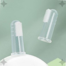 반려동물 치아 관리 실리콘 손가락 칫솔 부드러운 돌기, 1개, 투명 10개입