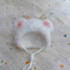 倉鼠金絲熊蜜袋鼯鸚鵡寵物毛絨可愛小帽子拍照道具, 1個, 白色,手辦娃娃貓咪等規格價格