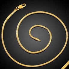 사각 스네이크 18KGP 목걸이sal7+8Zfz