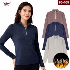 비에프엘아웃도어 BFL 여성 겨울 양기모 긴팔 집업티셔츠 웜업티 보온티 데일리 등산 이너티 W2DZTS-607W