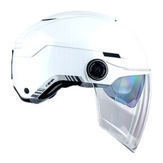 프로라이더스 예마370 반모 오토바이 가벼운 스쿠터 하이바 하프페이스 여름 헬멧, 화이트