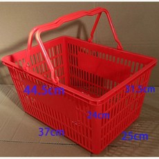 마트 바구니 카트 바퀴달린, AN. 24L 빨간색 바구니
