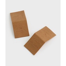 퀼트스타 블루밍 데이 슬림가죽라벨_카멜, 2개, 카멜