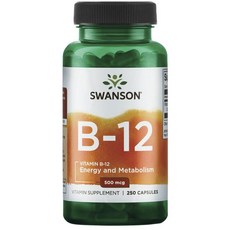 Swanson 斯旺森 維生素B-12膠囊 500mcg, 250顆, 1罐