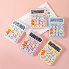 다도 예쁜 사무계산기 미니계산기 톡톡 다도계산기 알파계산기 일반계산기 기계식계산기 컬러계산기 계산기 컬러풀 예쁜계산기 전자계산기, 블루