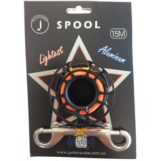 游龍潛水 JUNIOR SPOOL 高級鋁製迷你噴砂捲軸, 消光黑色