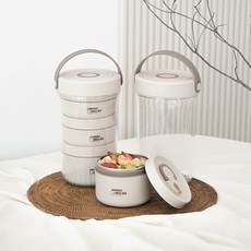 온먼트 스텐 도시락통 세트, 3단 세트, 1세트