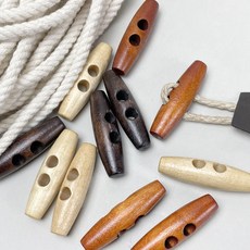 ★전컬러세트 국산 5cm 2구 타원 앵글 떡볶이단추 코트단추 마크라메부자재 (12개), 1개