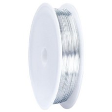 부드러운 철 와이어 0.3mm x 50m, 02 실버, 1개