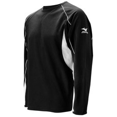 Mizuno Prestige 인셋 브이넥 팀 (블랙 XL)