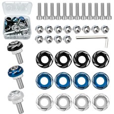 12 개 드릴 비트가있는 번호판 나사 M5 * 20mm 오토바이 번호판 나사 오토바이 자동차 자동차 번호판 용 알루미늄 번호판 나사