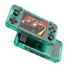 JD R36H 開源掌上遊戲機 雙搖桿懷舊復古便攜Linux系統, R36H 透綠色 64G