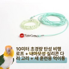 앵무새 리드줄 발목링 산책줄 각인 산책용 녹슬지않는, 2m 발목 고리 없이 발목고리없이 로프만 발목 고리 없, 1개