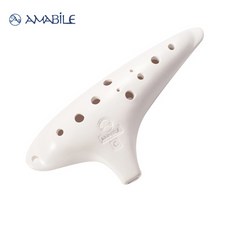 아마빌레오카리나 스탠다드 알토 소프라노 화이트 (케이스/목걸이줄/ 융), 흰색, 1개, 소프라노C키