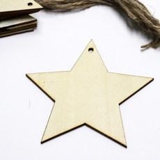 별모양 나무 펜던트 (10개)