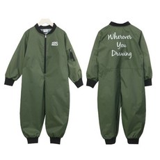 항공점퍼 미술가운 (카키) 전신 아동가운 방수 놀이복, 카키L