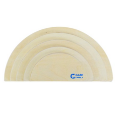 가베가족 미디움 하프써클 네추럴 학습교구, 3세트, 우드