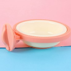 Nicole寵物 可拆式掛籠碗 寵物餵食碗 小型犬幼貓適用, 馬卡龍 粉色, 1個