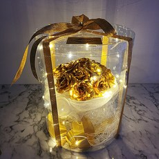 Art홀릭 금 장미 꽃 다발 배달 40대 50대 엄마 아빠 생신 생일 선물 아내 와이프 부모님 결혼 기념일 선물 여자 친구 100일 1주년 첫 생일선물 20대여자생일선물, 2. (레드) 6송이+원통케이스(소), 1개