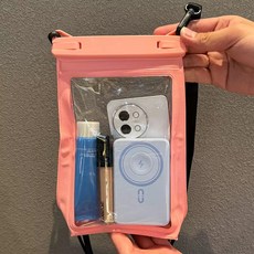 YUYIMI 핸드폰 스마트폰 방수팩 크로스방수팩, 1개, 핑크