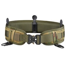 戶外多功能戰術腰封套裝尼龍蛇加厚腰帶，模組化全套腰封，耐磨耐用，戶外運動適用, 廢墟迷彩腰封+腰帶, 1個