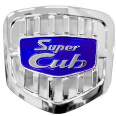 슈퍼커브 프론트 엠블럼 무가공 혼커버 크롬 튜닝 스티커 18-26년, 블루, 1개