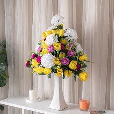 동백봉장미성묘어렌지 55cm 조화 인테리어