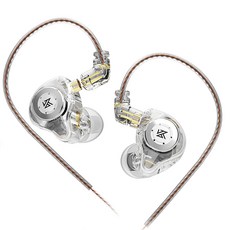 Keephifi KZ EDX Pro 게이밍 이어폰 IEM 이어 모니터에 1DD 유선 연결 10mm 다이내믹 드라이버 포함 베이스 사운드, 노마이크, 투명