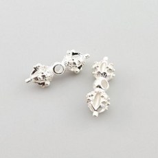 비즈팡 [SVP-06-20] 순은펜던트 실버925 금강저통과형 20x7.5mm (내경2mm) 중앙홀 1개