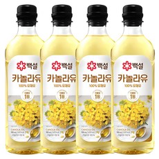CJ BEKSUL 白雪 芥花油, 900ml, 4個