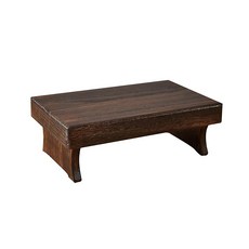 SINOBEST 목재 스텝 스툴 휴대용 직사각형 침대 주방 및 욕실용 작은 계단 사다리 책상 아래 발 받침대 넓은 표면 강하고 내구성 있음, SINOBEST 목재 스텝 스툴, 휴대용 직사각형 침대