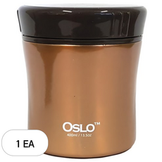 오슬로 스테인레스 스틸 보온 푸드자 죽통, 골드, 400ml, 1개